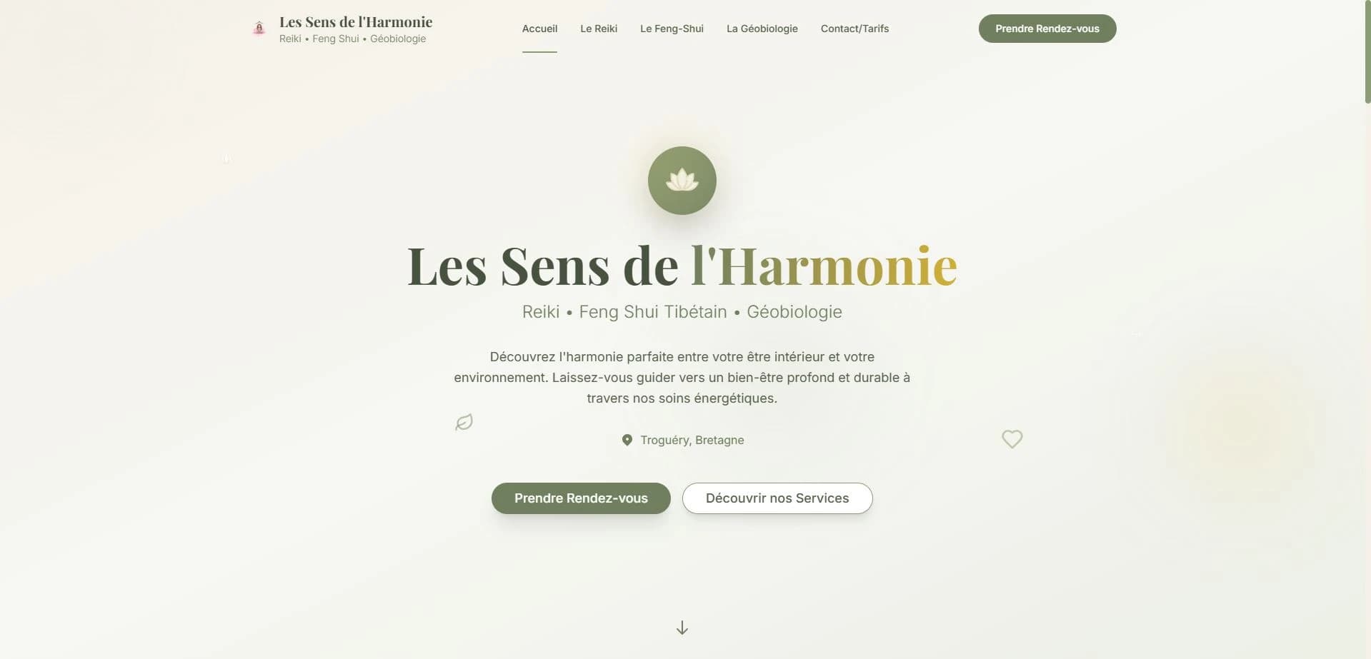 Site pour un salon de bien-être